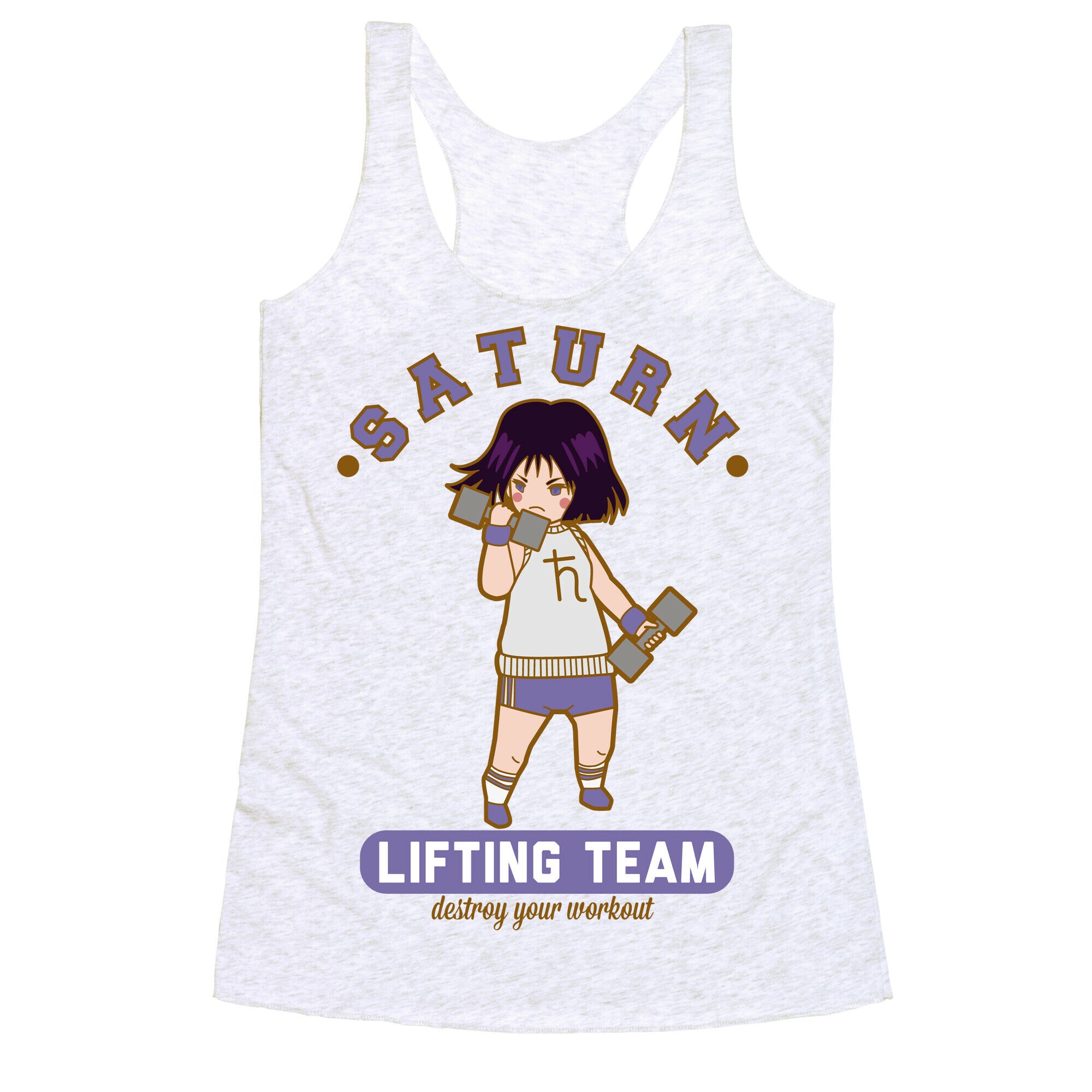 Saturn Lifting Team Parody Racerback Tank
